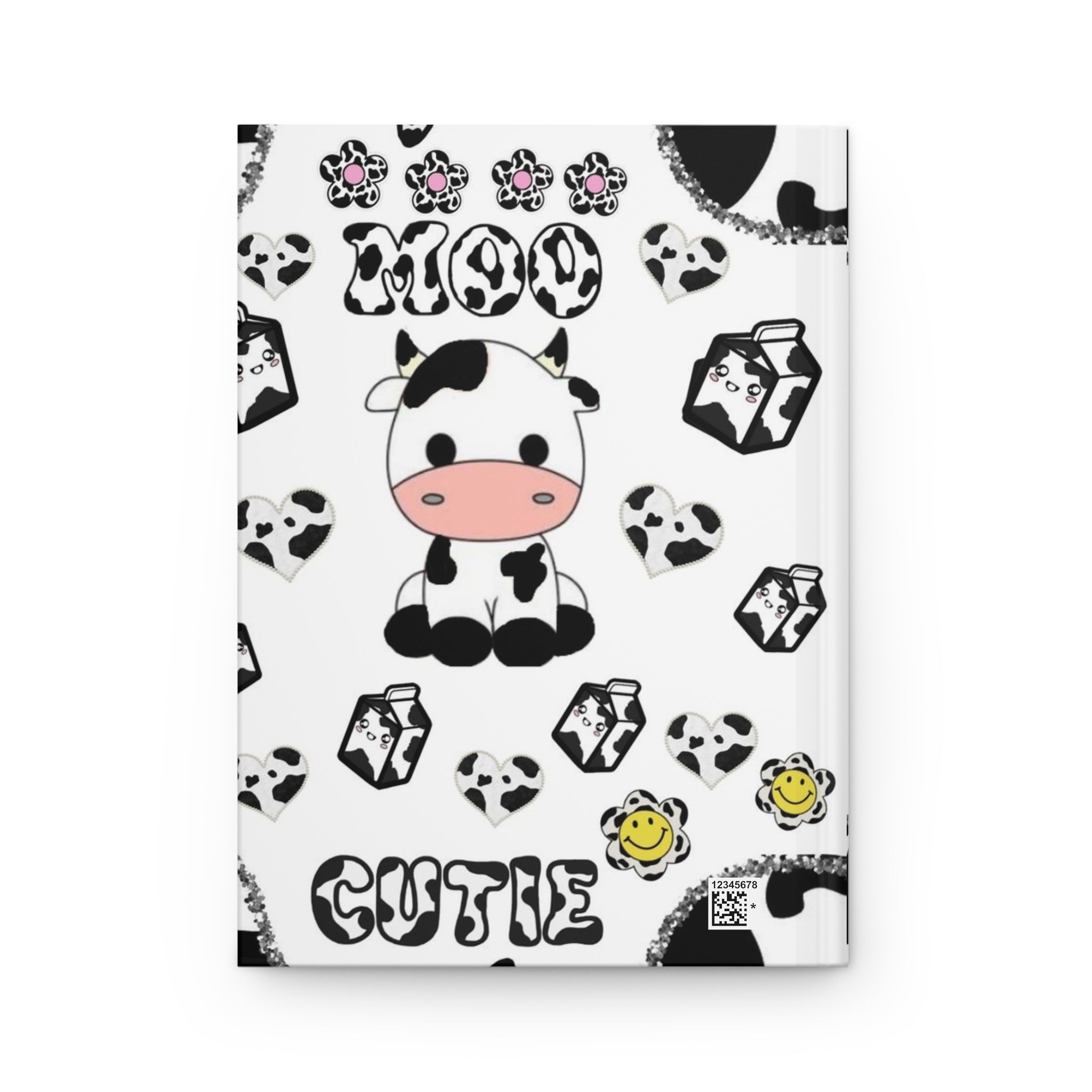 Cute Cow Pattern Hardcover Journal | Moo Cutie Notebook