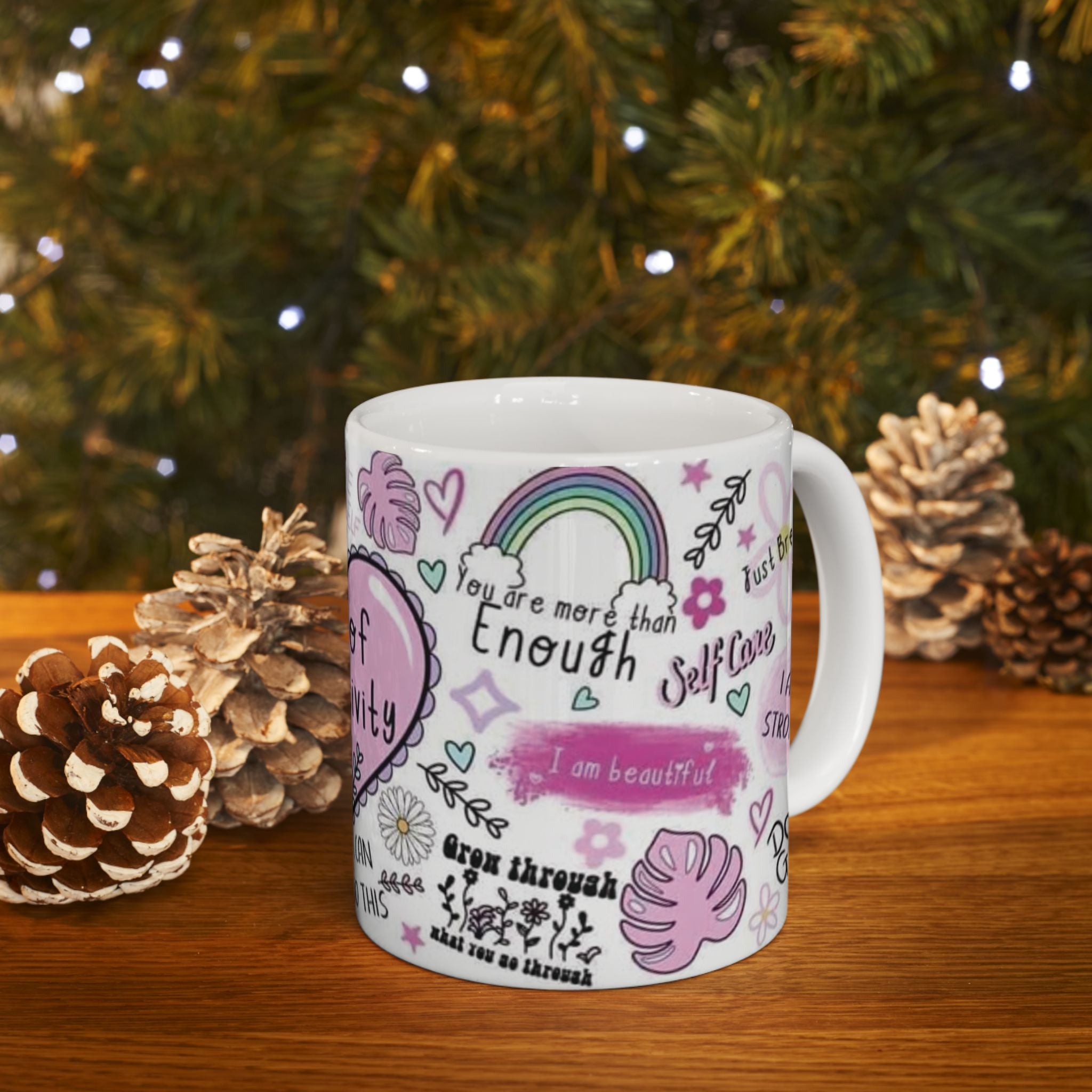 Positivity Mug — "Cup of Positivity" Inspirational Ceramic Coffee Mug (11oz/15oz)