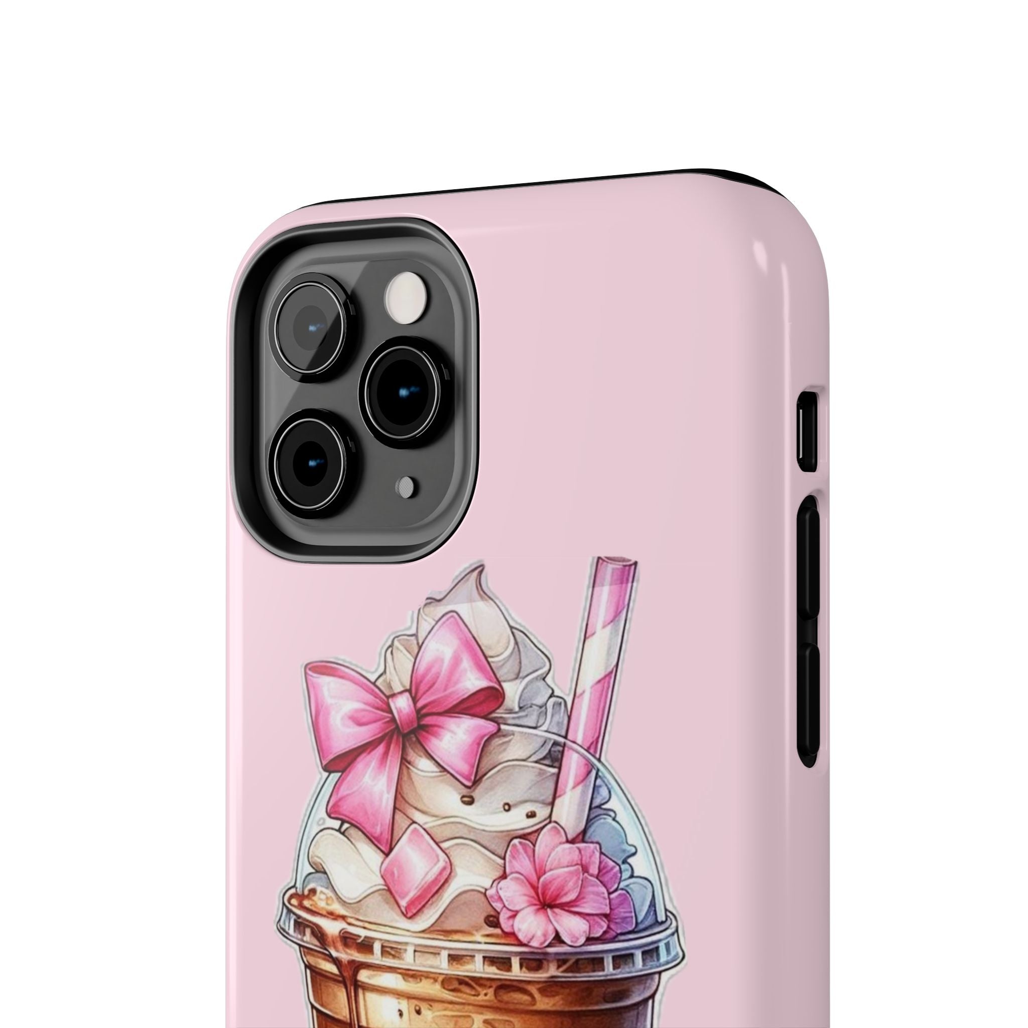 Cute Pink Coffee Phone Case — Kawaii Latte Tough Phone Case