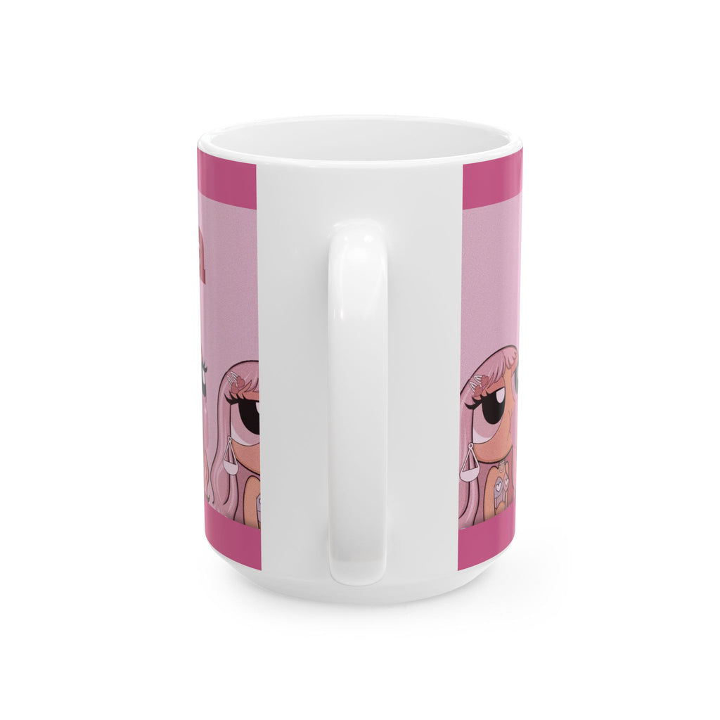 Pink Bubblegum Doll Mug | Ceramic Coffee Cup