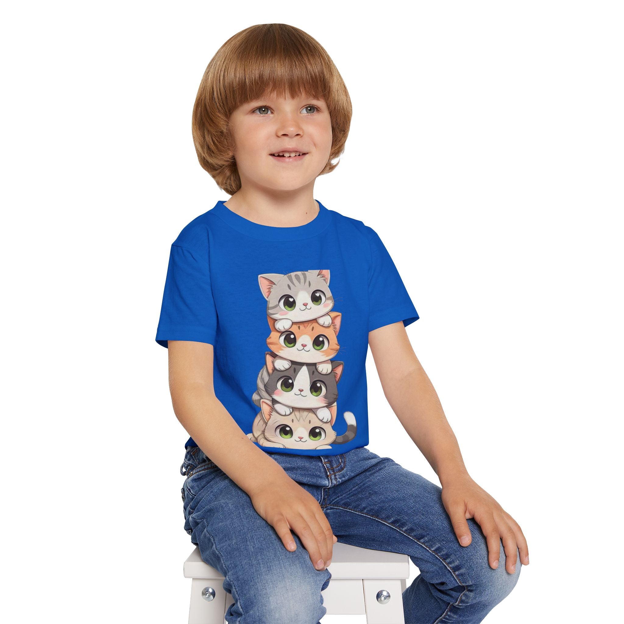 Stacked Cute Kittens Toddler T-shirt | Playful Cat Stack