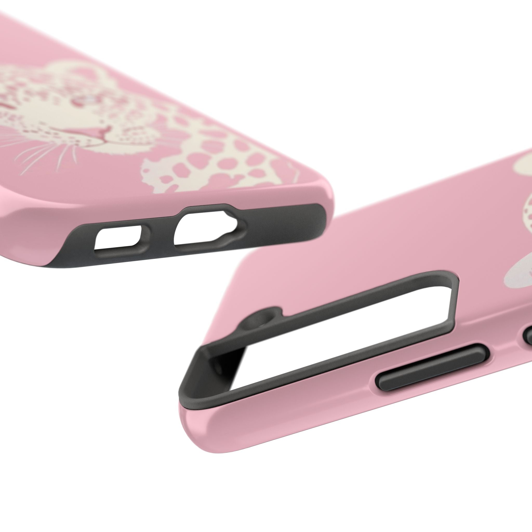 Tough Phone Case — Pink Leopard Face Protective Phone Cover