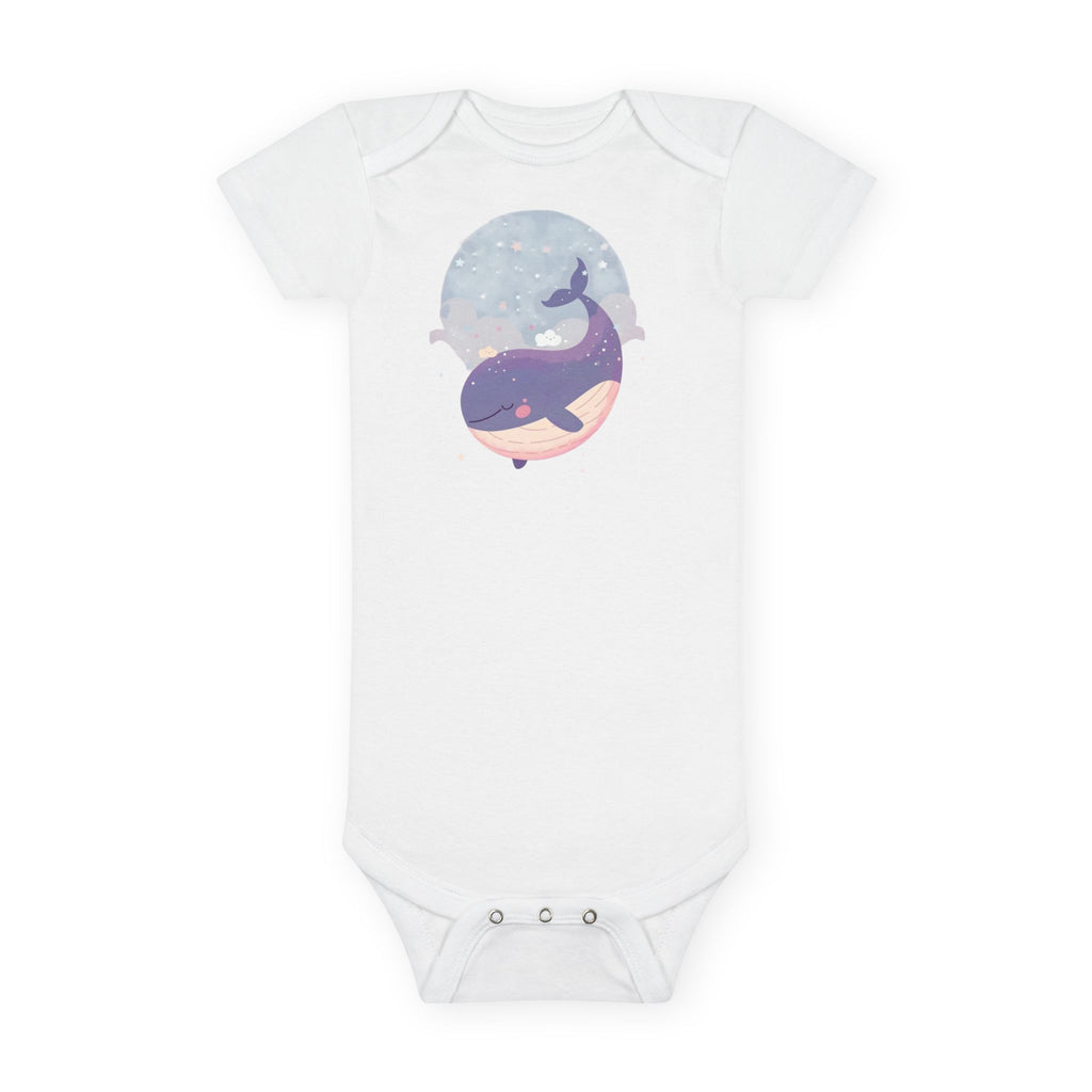 Whale Dream Baby Onesie — Pastel Night Sky Ocean Nursery Bodysuit