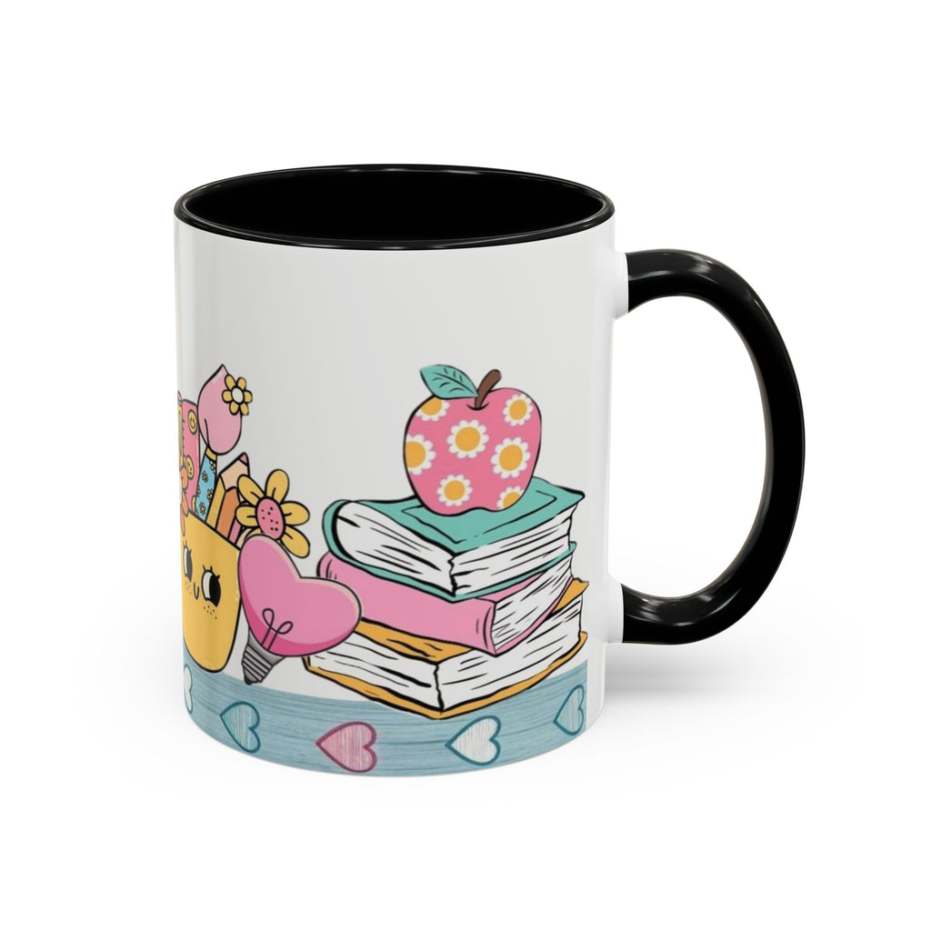 Cute Teacher Desk Accent Coffee Mug — Kawaii School Supplies Design