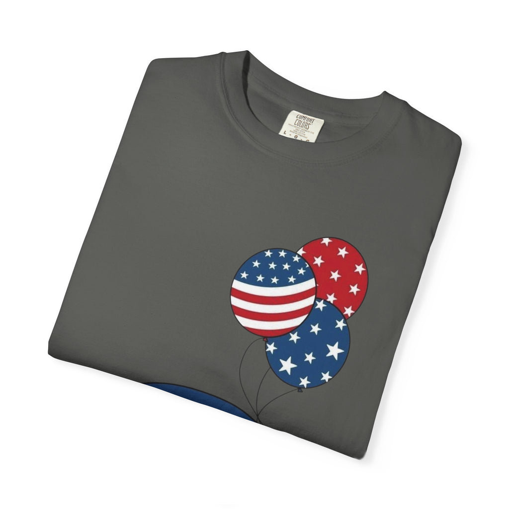 Patriotic Gnome with Balloons T-Shirt | Happy 4th of July USA Design