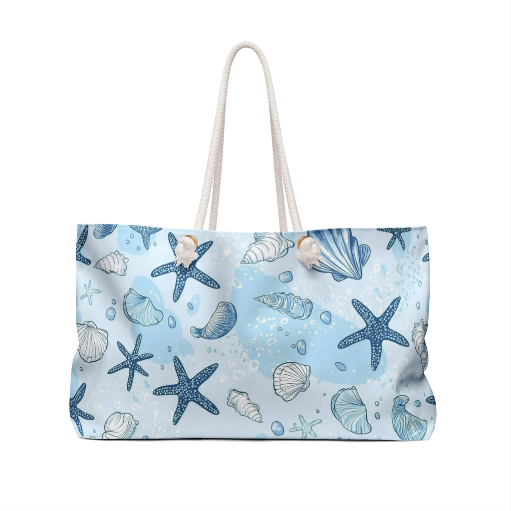 Sea Shell Weekender Bag — Blue Starfish Beach Travel Tote
