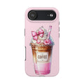 Cute Pink Coffee Phone Case — Kawaii Latte Tough Phone Case