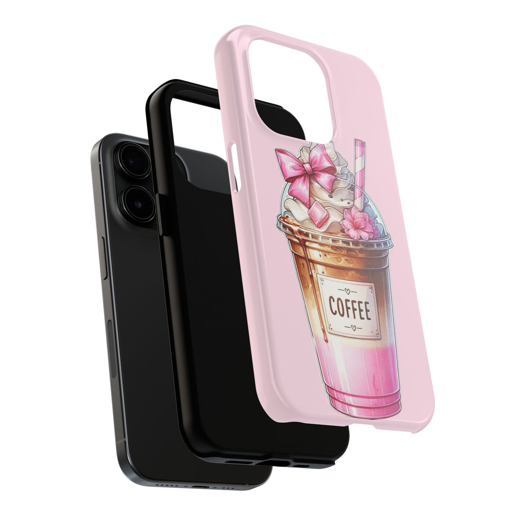 Cute Pink Coffee Phone Case — Kawaii Latte Tough Phone Case