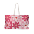 Pink Retro Daisy Weekender Bag