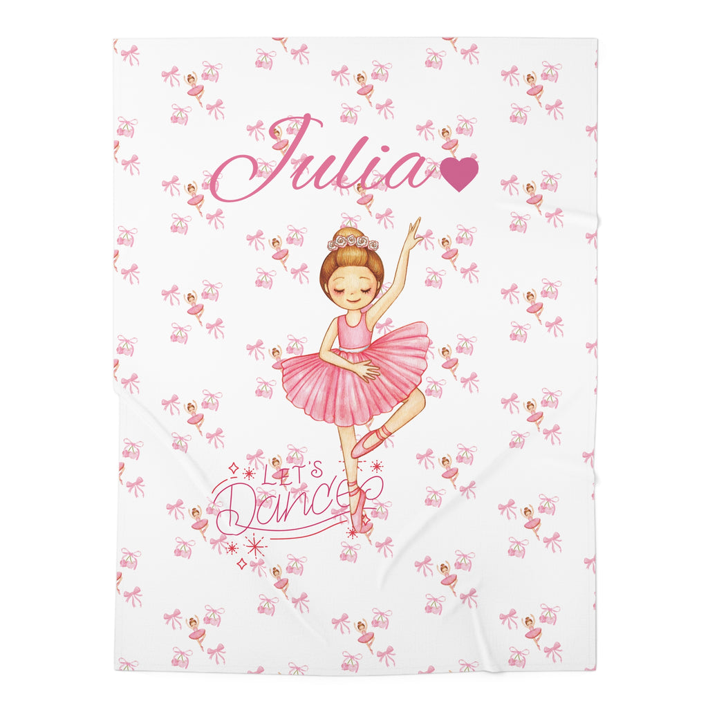 Ballerina Dance Name Baby Swaddle Blanket | Personalized Julia