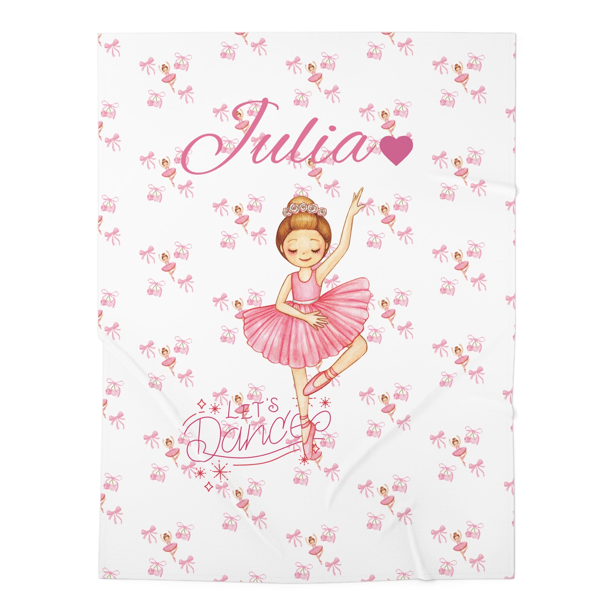 Ballerina Dance Name Baby Swaddle Blanket | Personalized Julia