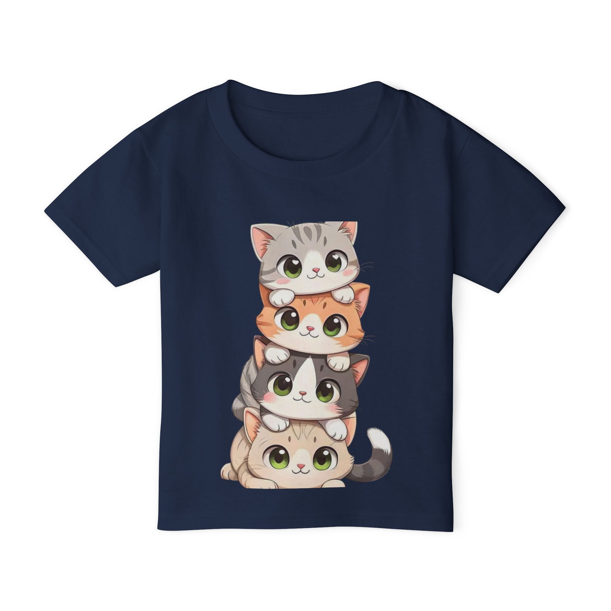 Stacked Cute Kittens Toddler T-shirt | Playful Cat Stack