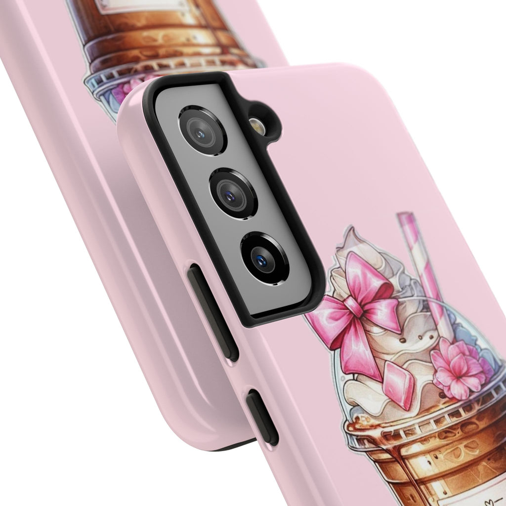 Cute Pink Coffee Phone Case — Kawaii Latte Tough Phone Case