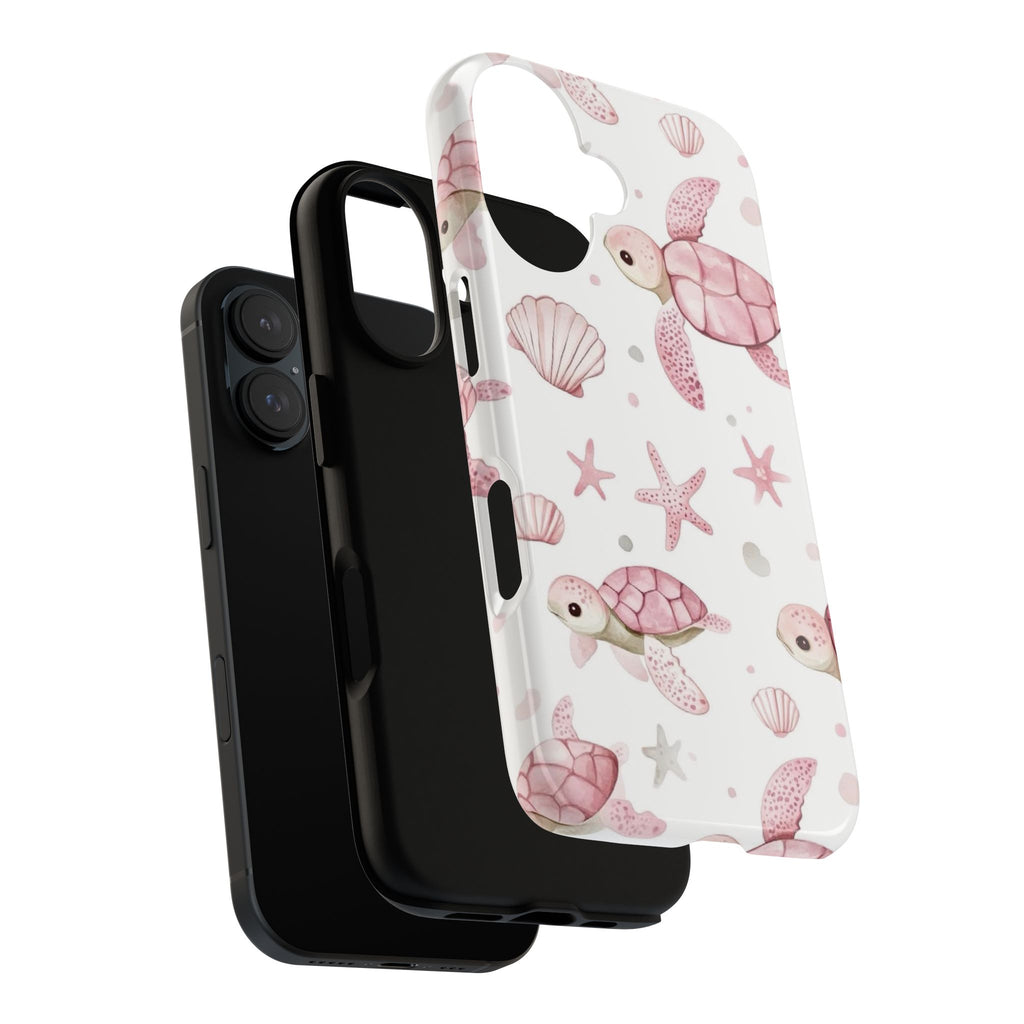 Pink Sea Turtle Pattern Phone Case | Tough Case