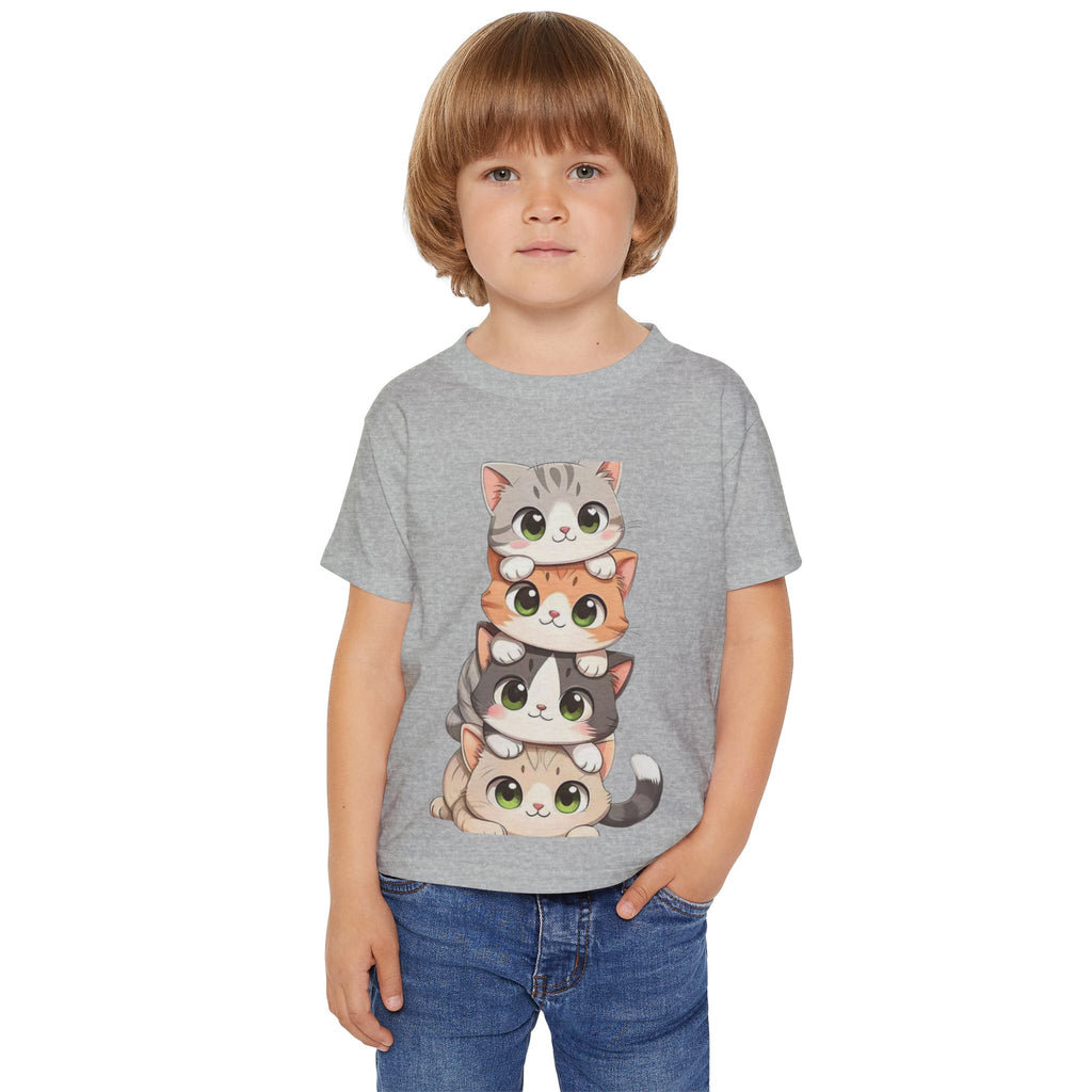 Stacked Cute Kittens Toddler T-shirt | Playful Cat Stack