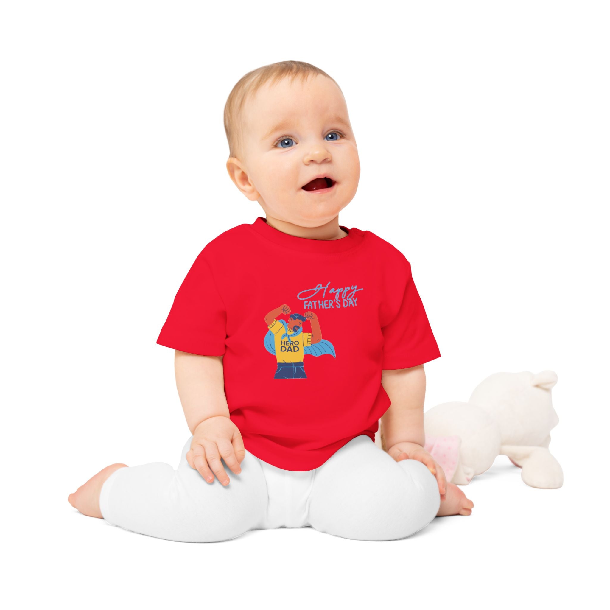 Happy Fathers Day Superhero Baby T Shirt