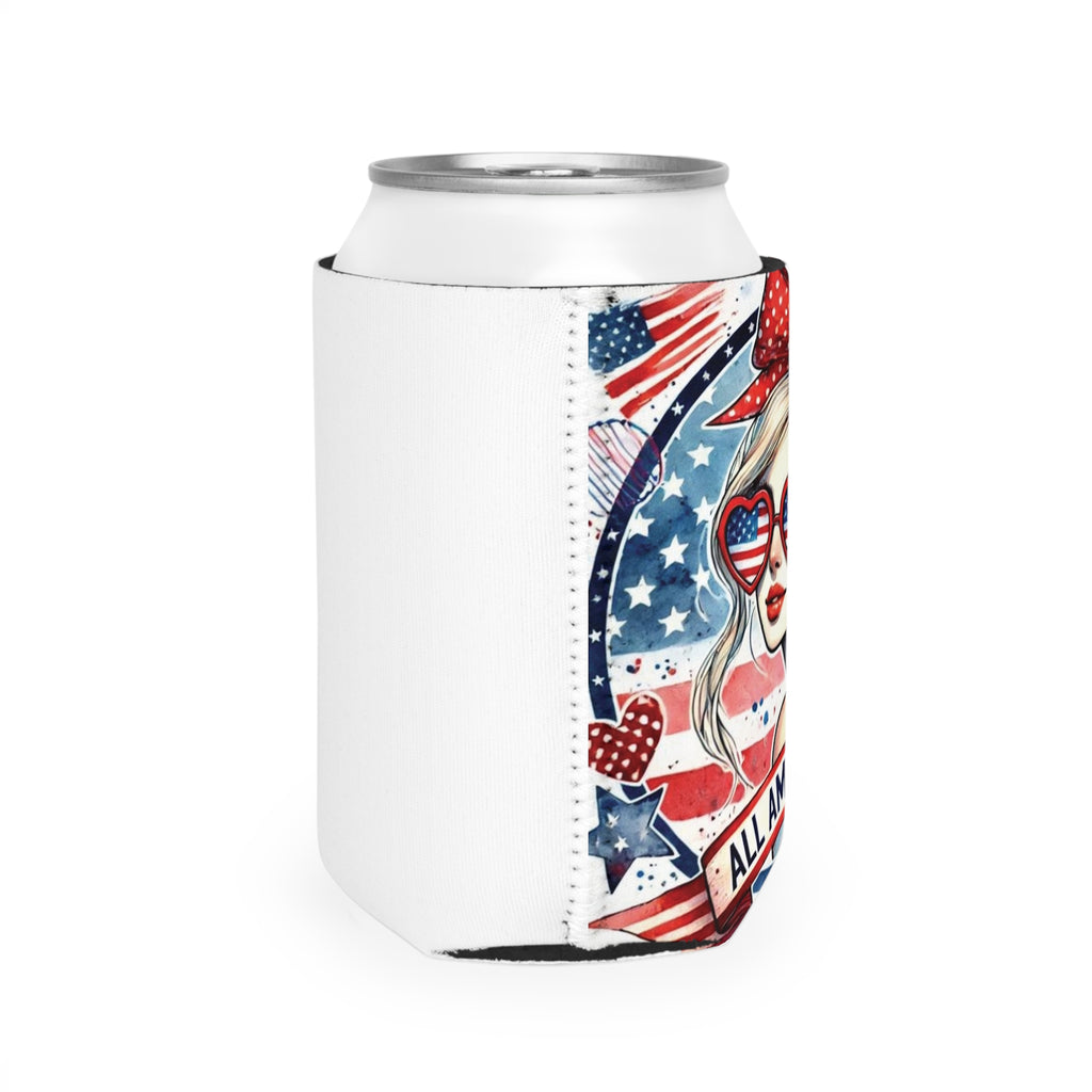 All American Girl Can Cooler, Can Cooler Sleeve | 4th of July Patriotic