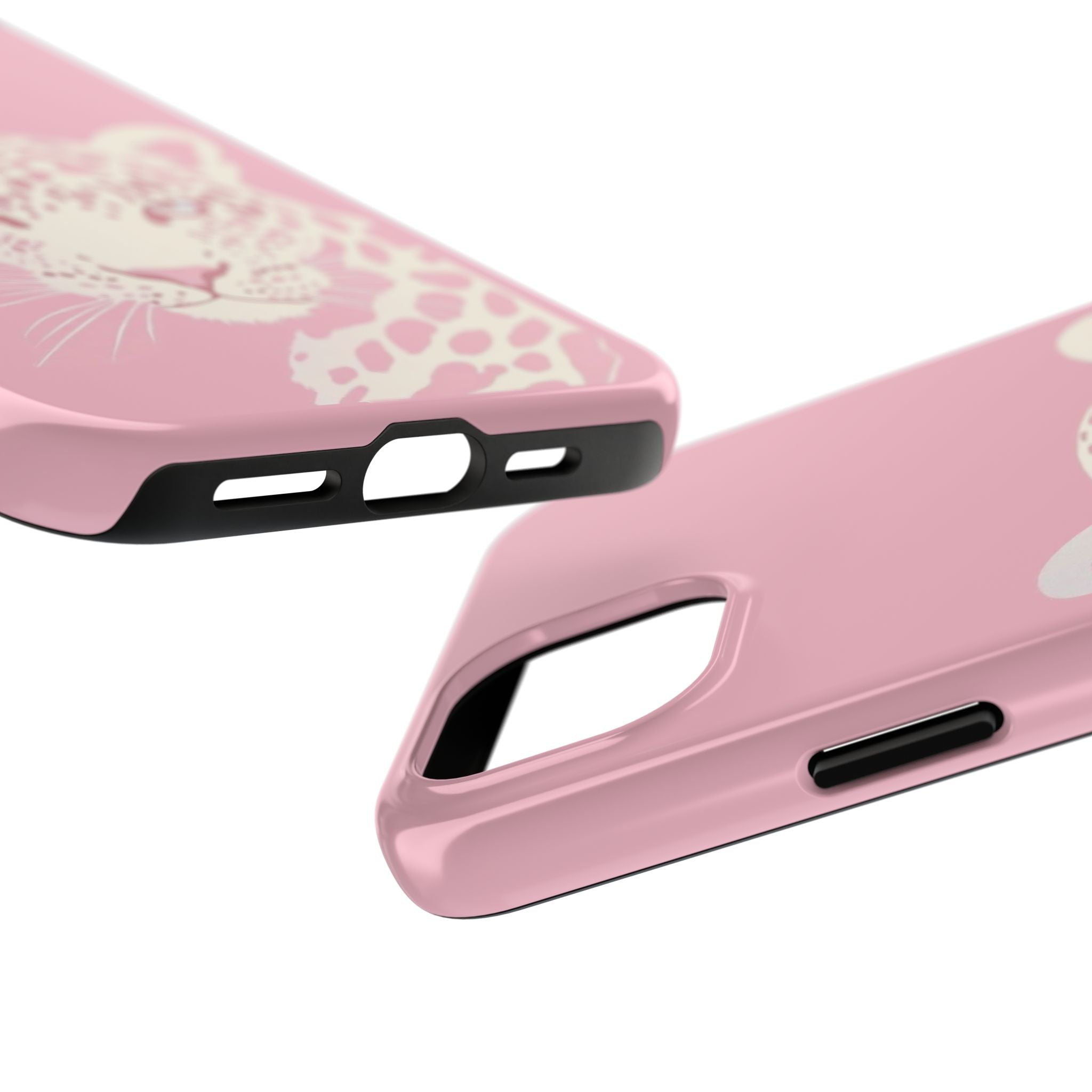 Tough Phone Case — Pink Leopard Face Protective Phone Cover