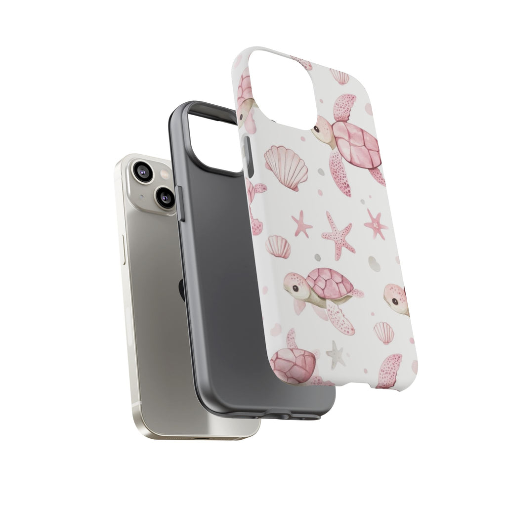 Pink Sea Turtle Pattern Phone Case | Tough Case