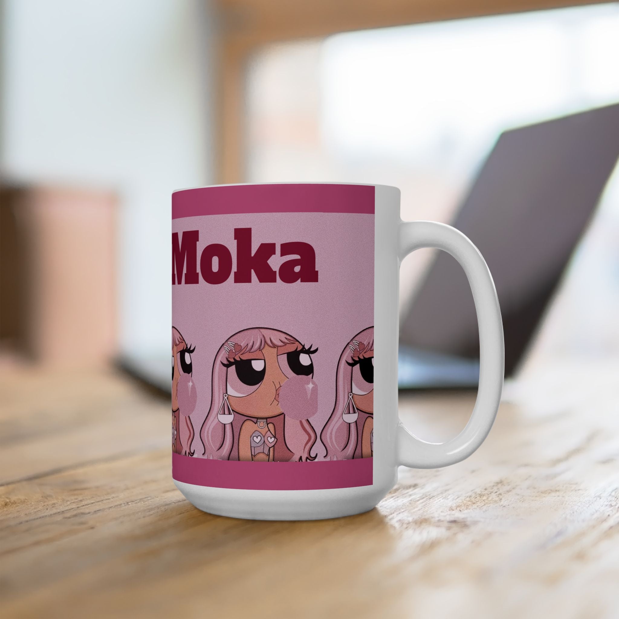 Pink Bubblegum Doll Mug | Ceramic Coffee Cup