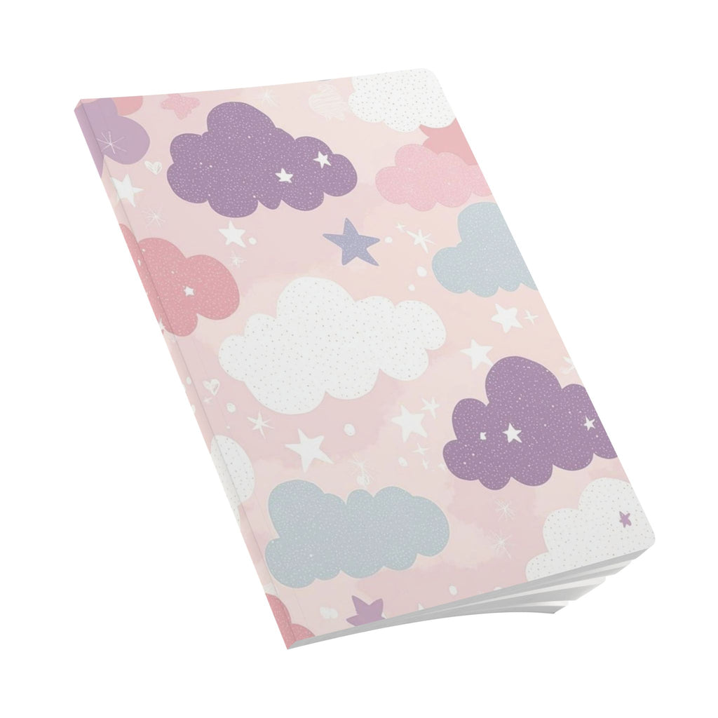 Pastel Cloud Pattern Softcover Journal | Stars & Clouds Notebook