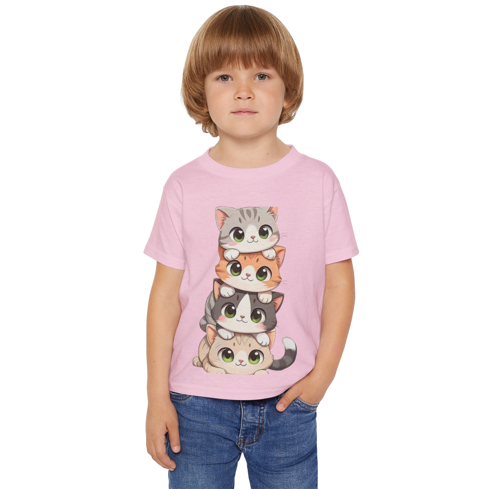 Stacked Cute Kittens Toddler T-shirt | Playful Cat Stack