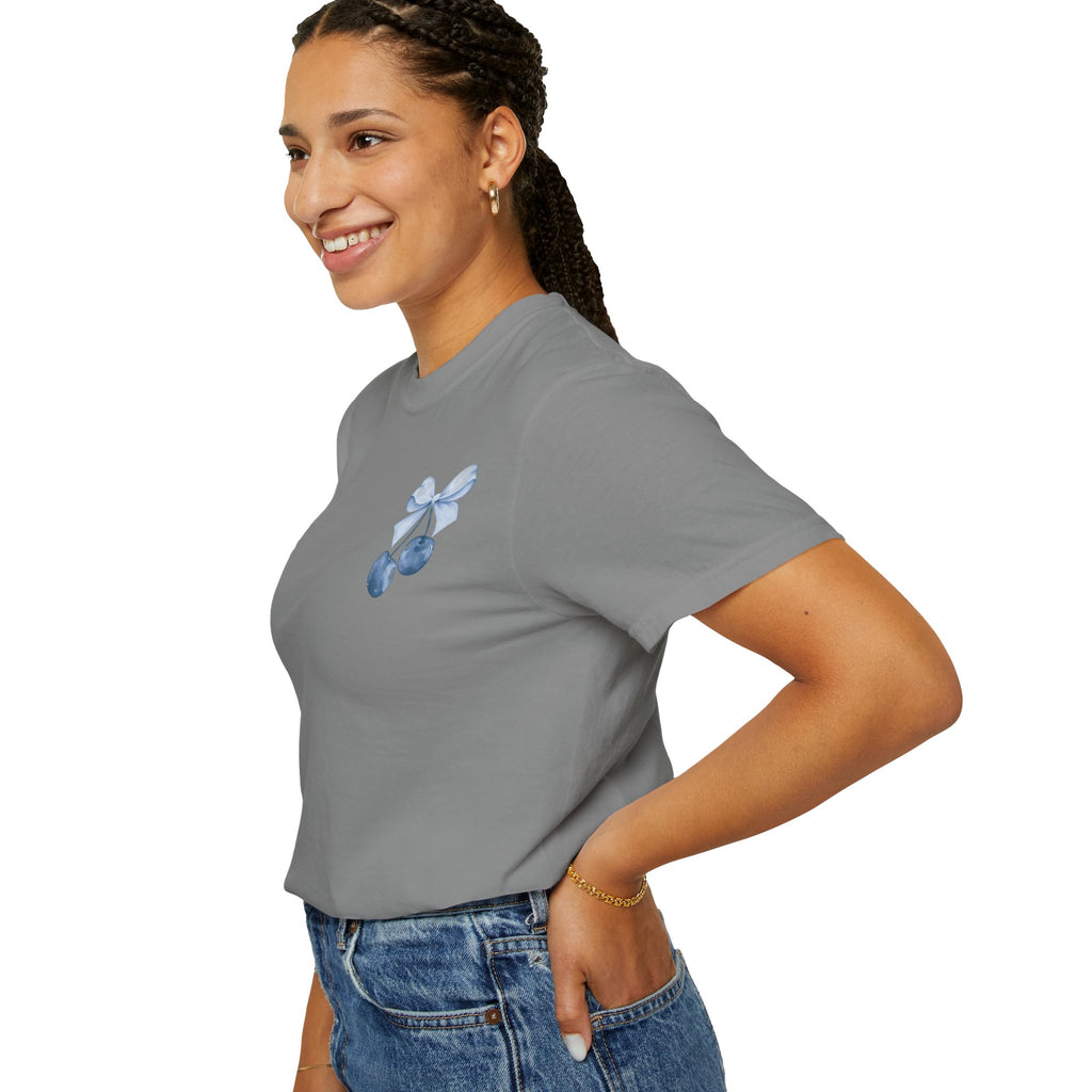 Blue Watercolor Cherries T-Shirt