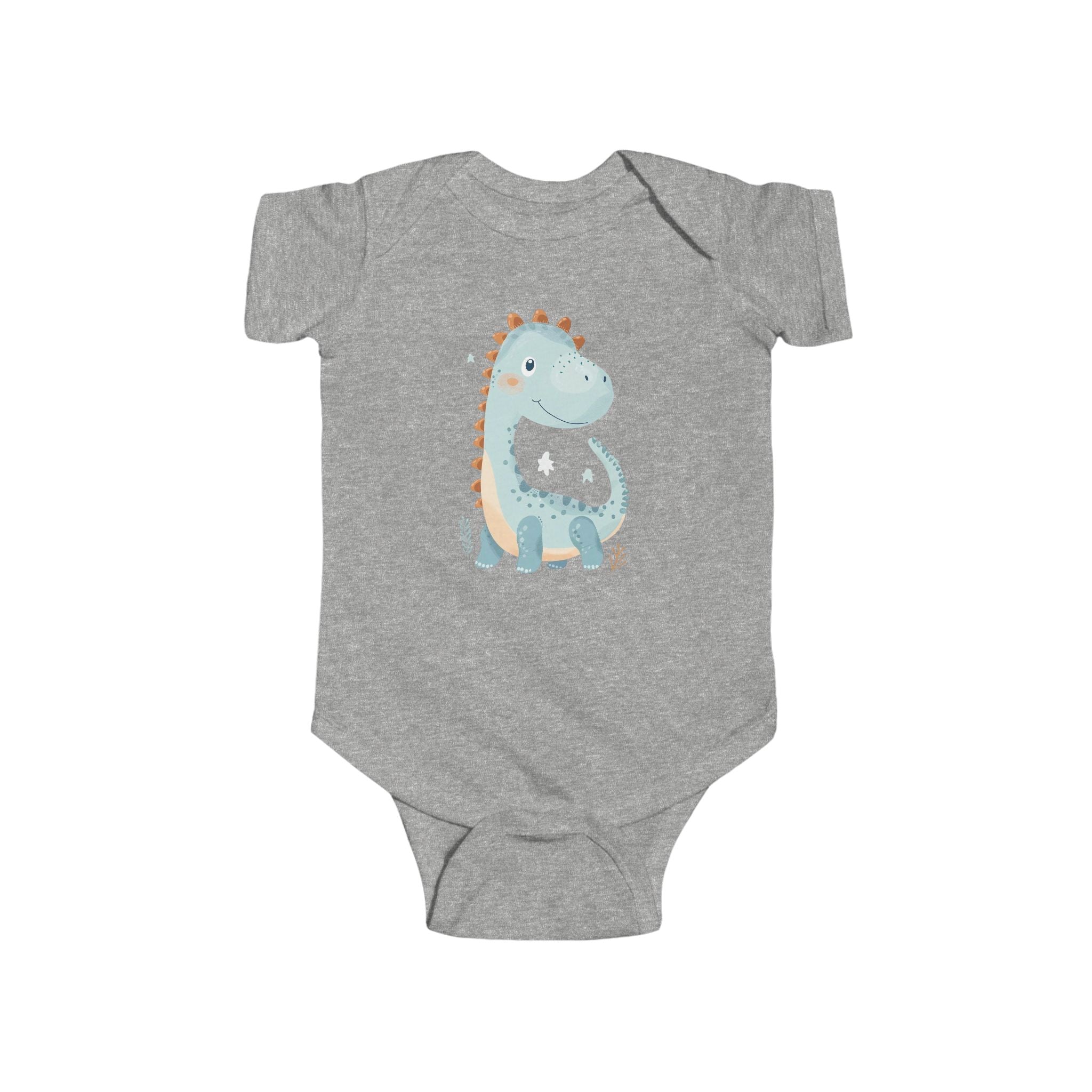 Baby Bodysuit - Cute Blue Dinosaur Infant Onesie