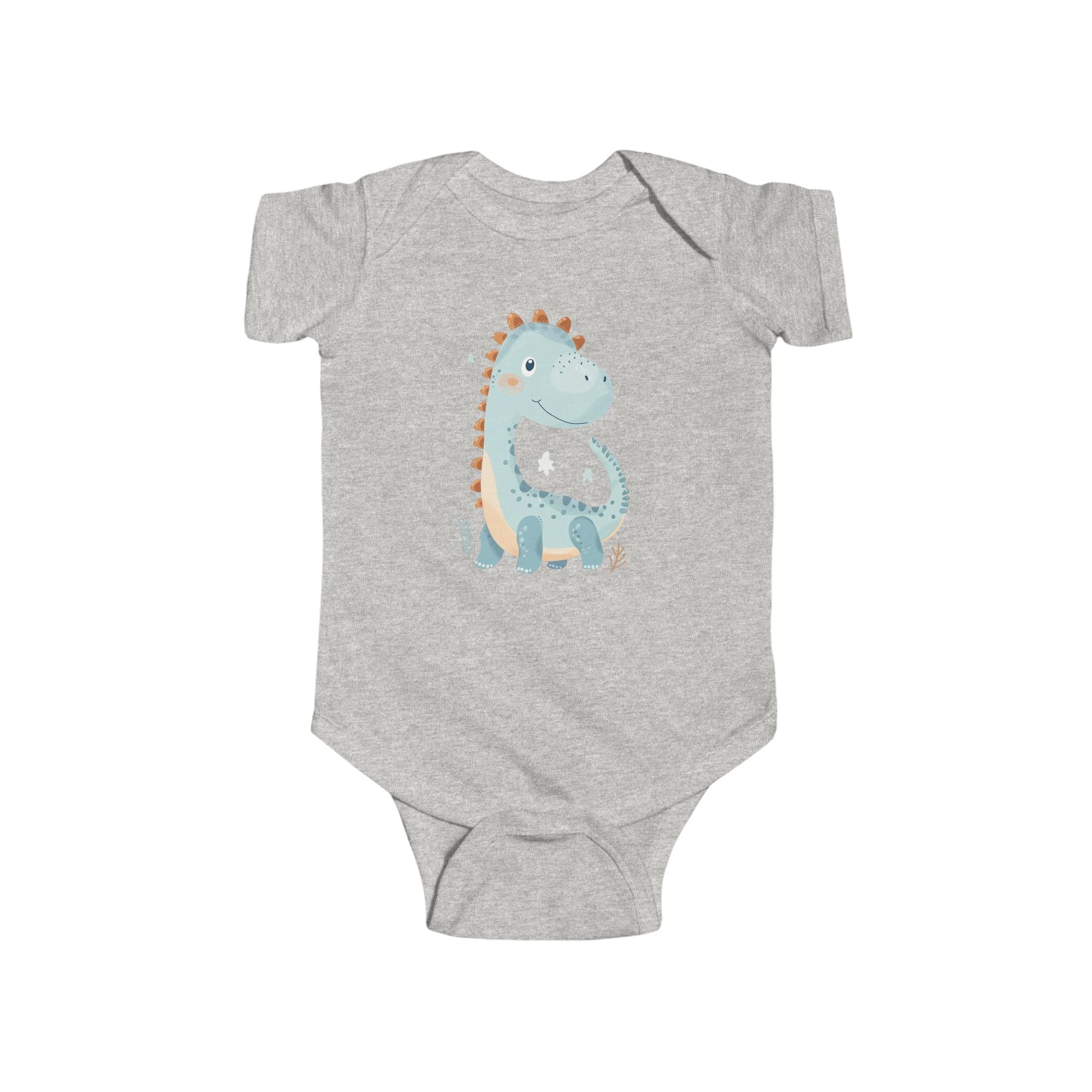 Baby Bodysuit - Cute Blue Dinosaur Infant Onesie