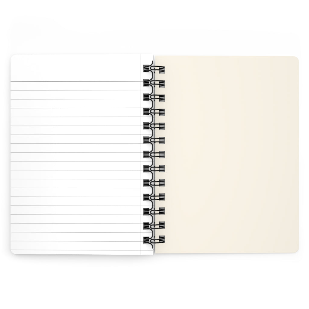 Cute Curly Girl Illustration Spiral Bound Journal | Pink Polka Dot Notebook