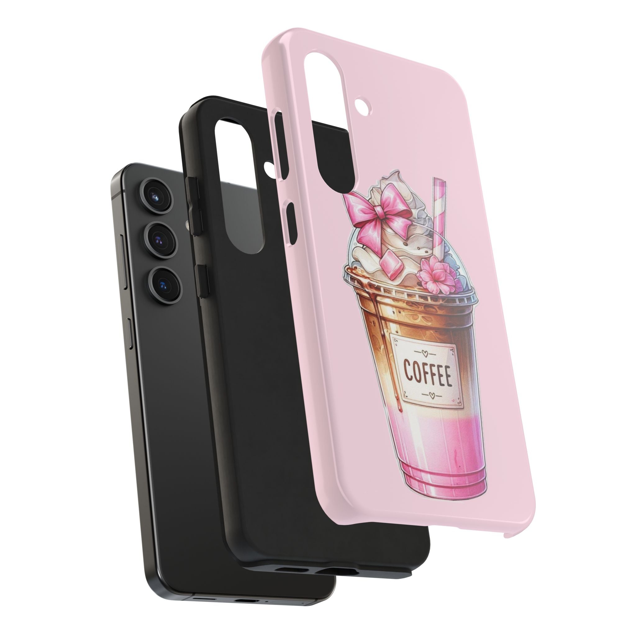 Cute Pink Coffee Phone Case — Kawaii Latte Tough Phone Case