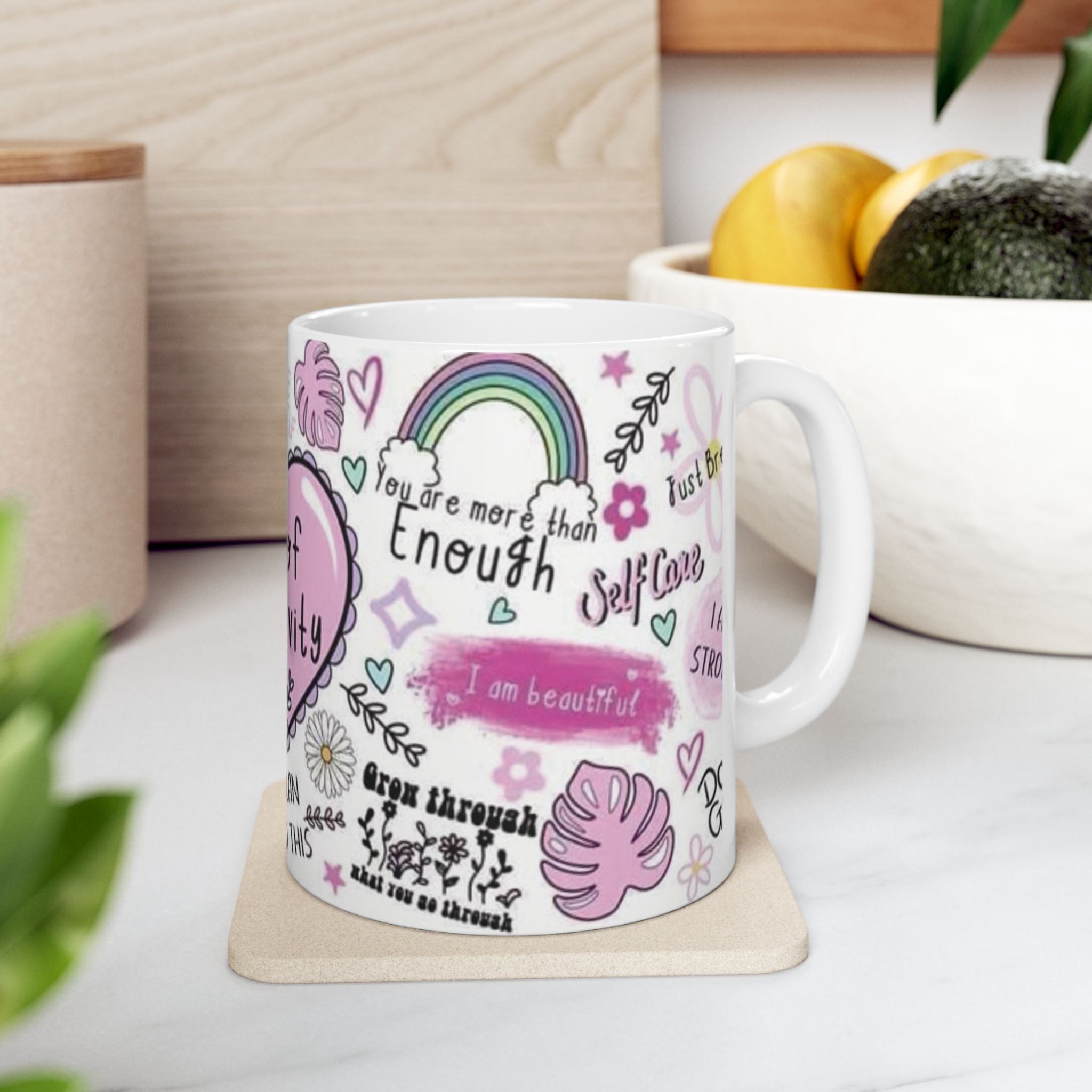 Positivity Mug — "Cup of Positivity" Inspirational Ceramic Coffee Mug (11oz/15oz)