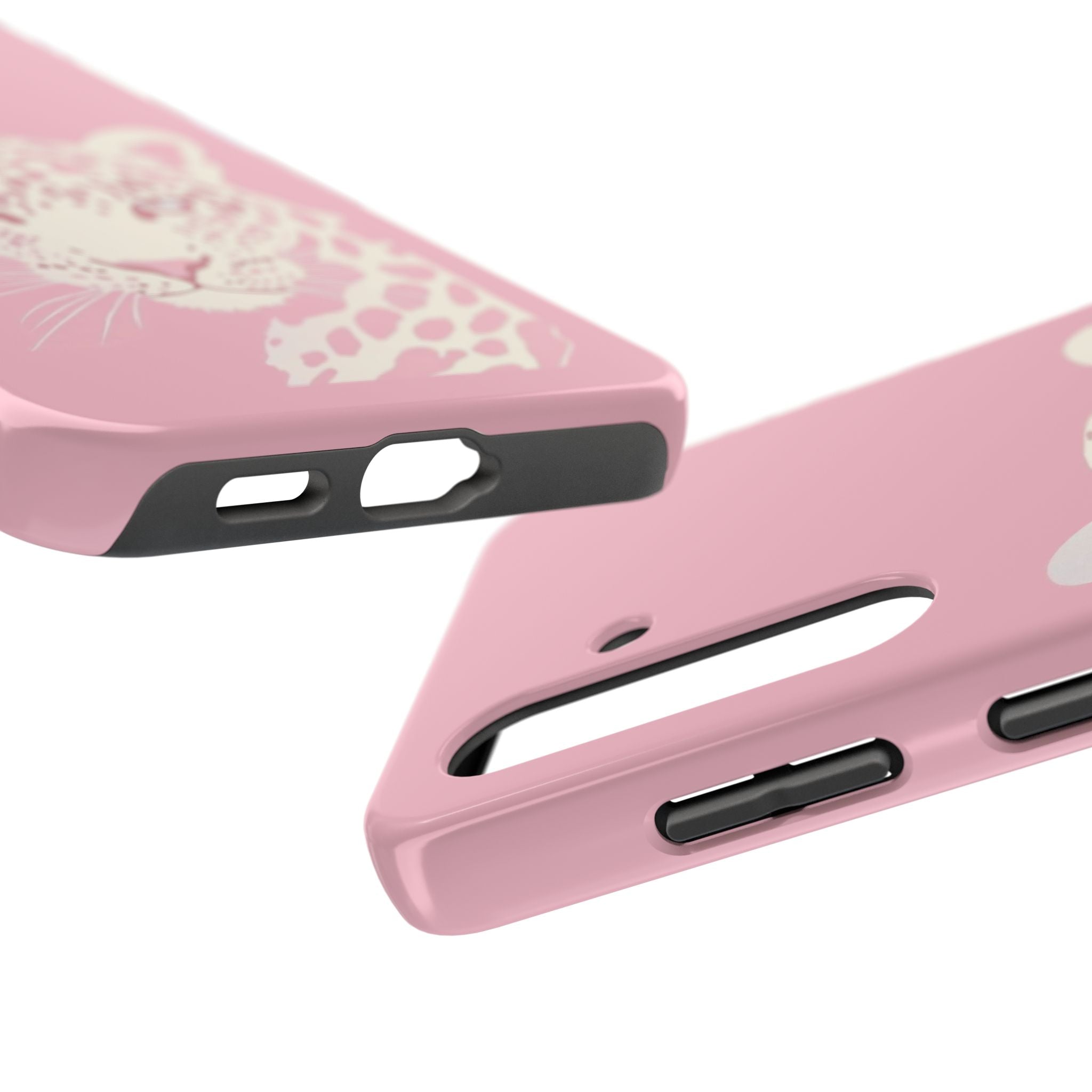 Tough Phone Case — Pink Leopard Face Protective Phone Cover