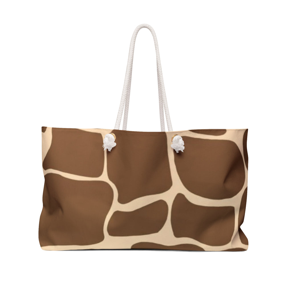 Giraffe Print Weekender Bag — Safari-Inspired Travel Tote