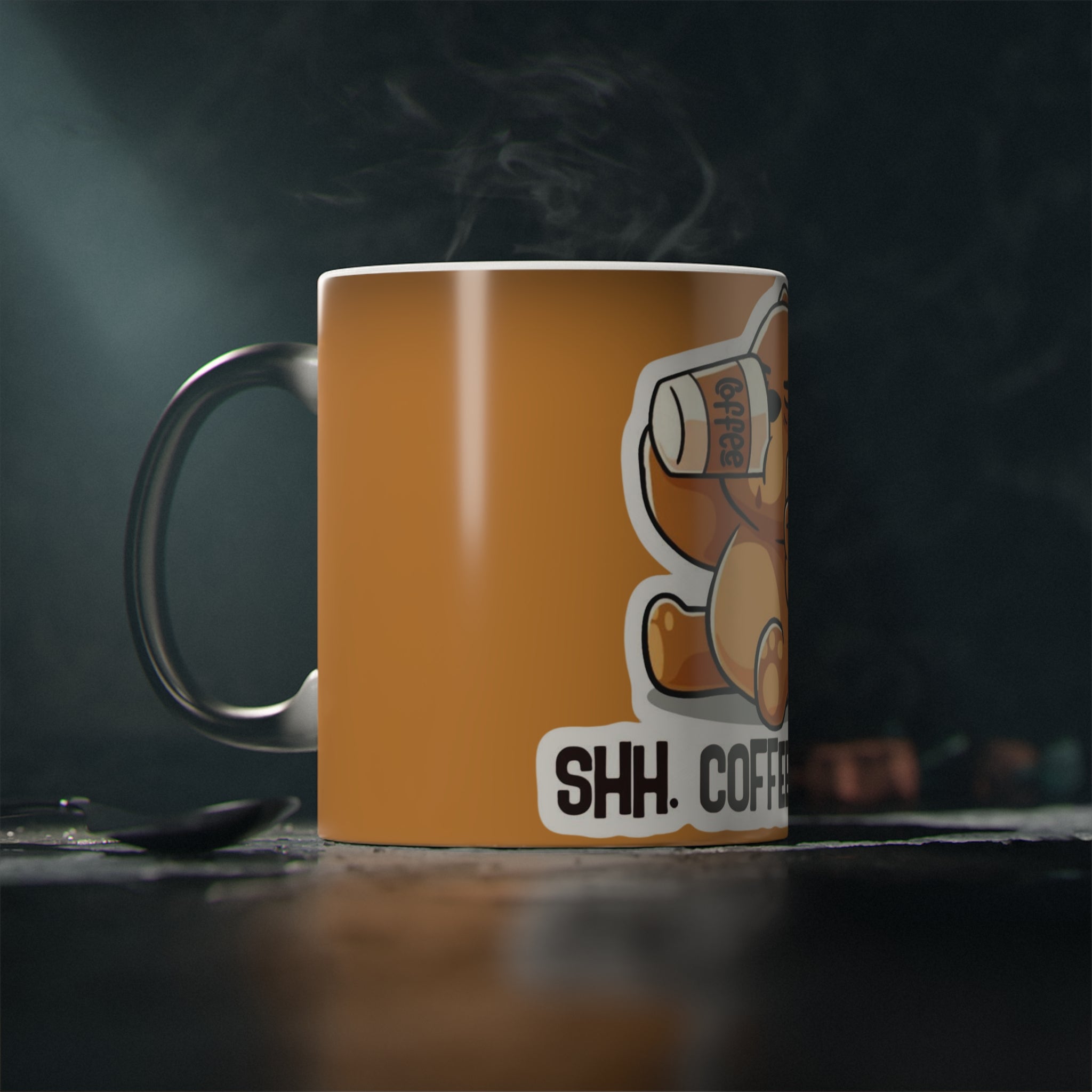 Sleepy Bear Drinking Coffee mug | Coffee First ceramic mug