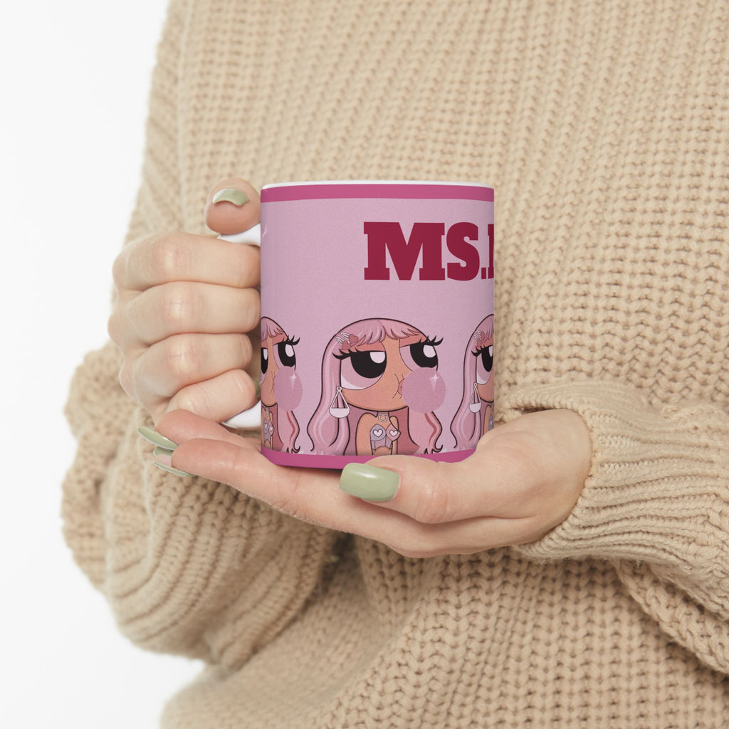 Pink Bubblegum Doll Mug | Ceramic Coffee Cup