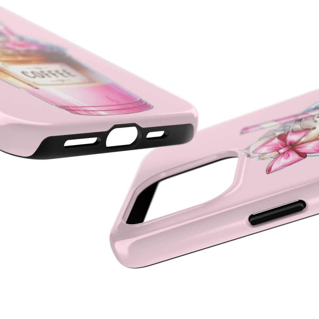 Cute Pink Coffee Phone Case — Kawaii Latte Tough Phone Case