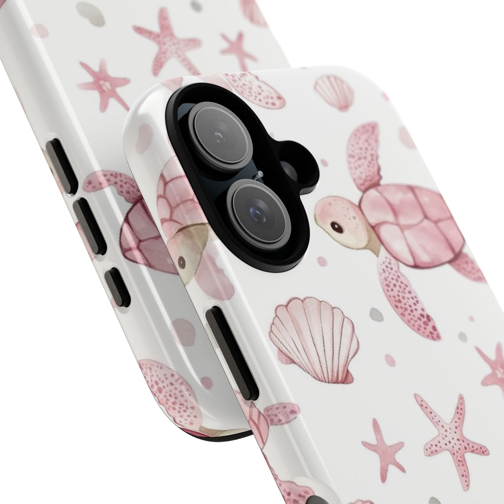 Pink Sea Turtle Pattern Phone Case | Tough Case