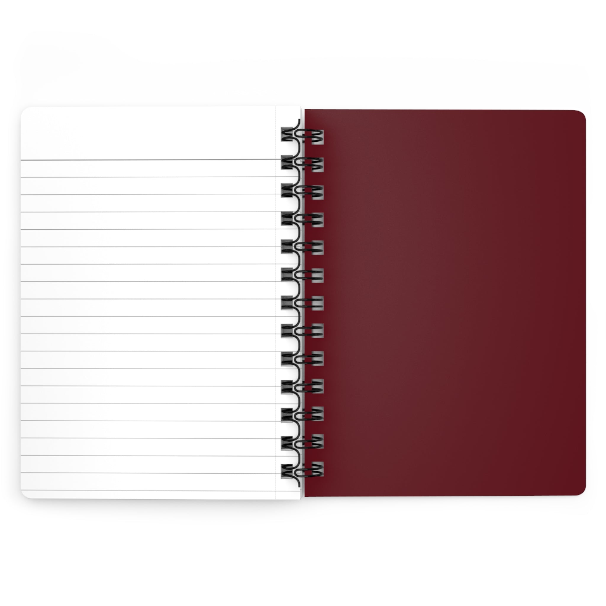 Kawaii Brown-Haired Girl Spiral Journal | Cherry Floral Pattern Spiral Journal