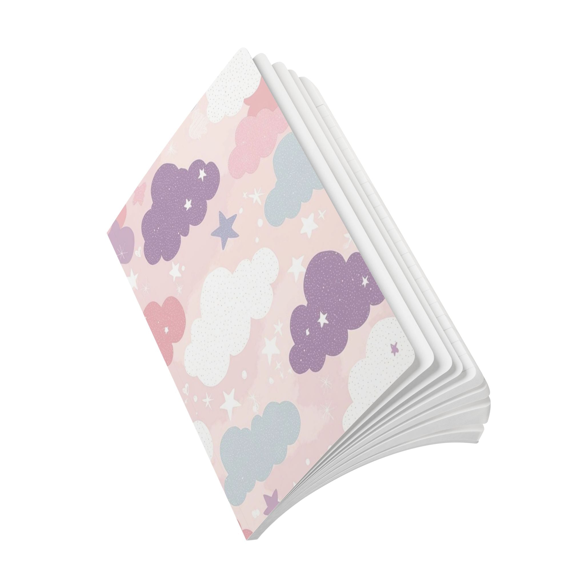 Pastel Cloud Pattern Softcover Journal | Stars & Clouds Notebook