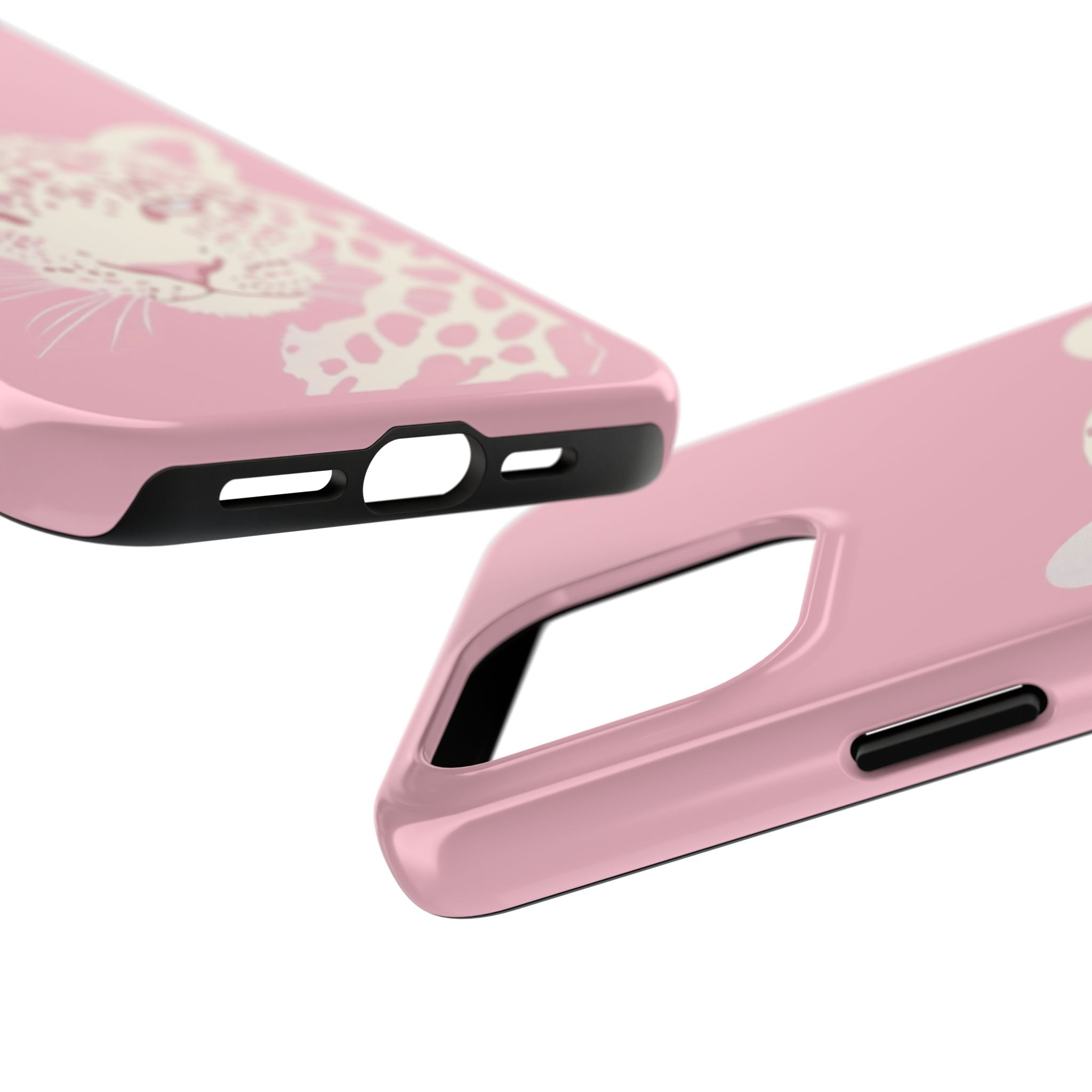 Tough Phone Case — Pink Leopard Face Protective Phone Cover