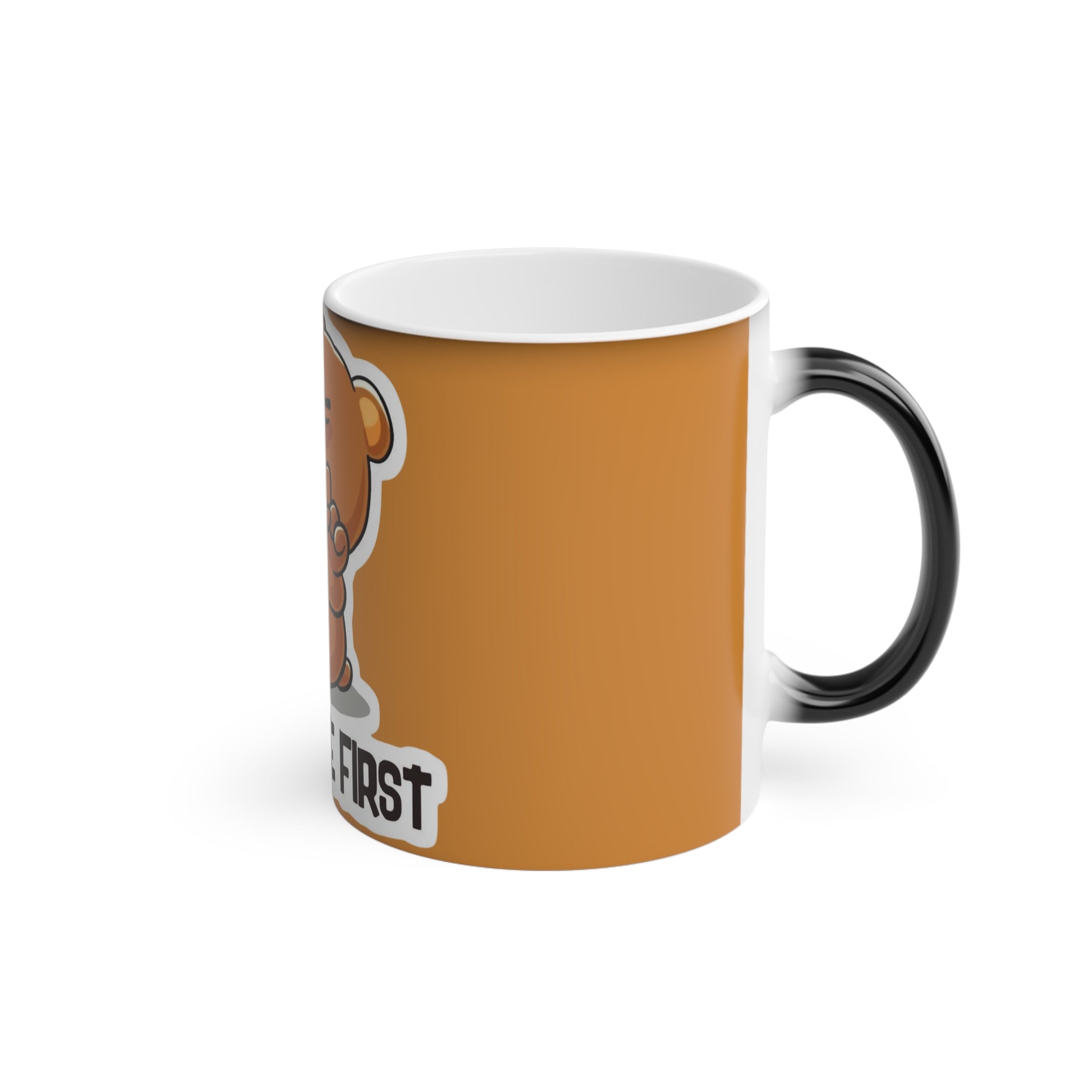 Sleepy Bear Drinking Coffee mug | Coffee First ceramic mug