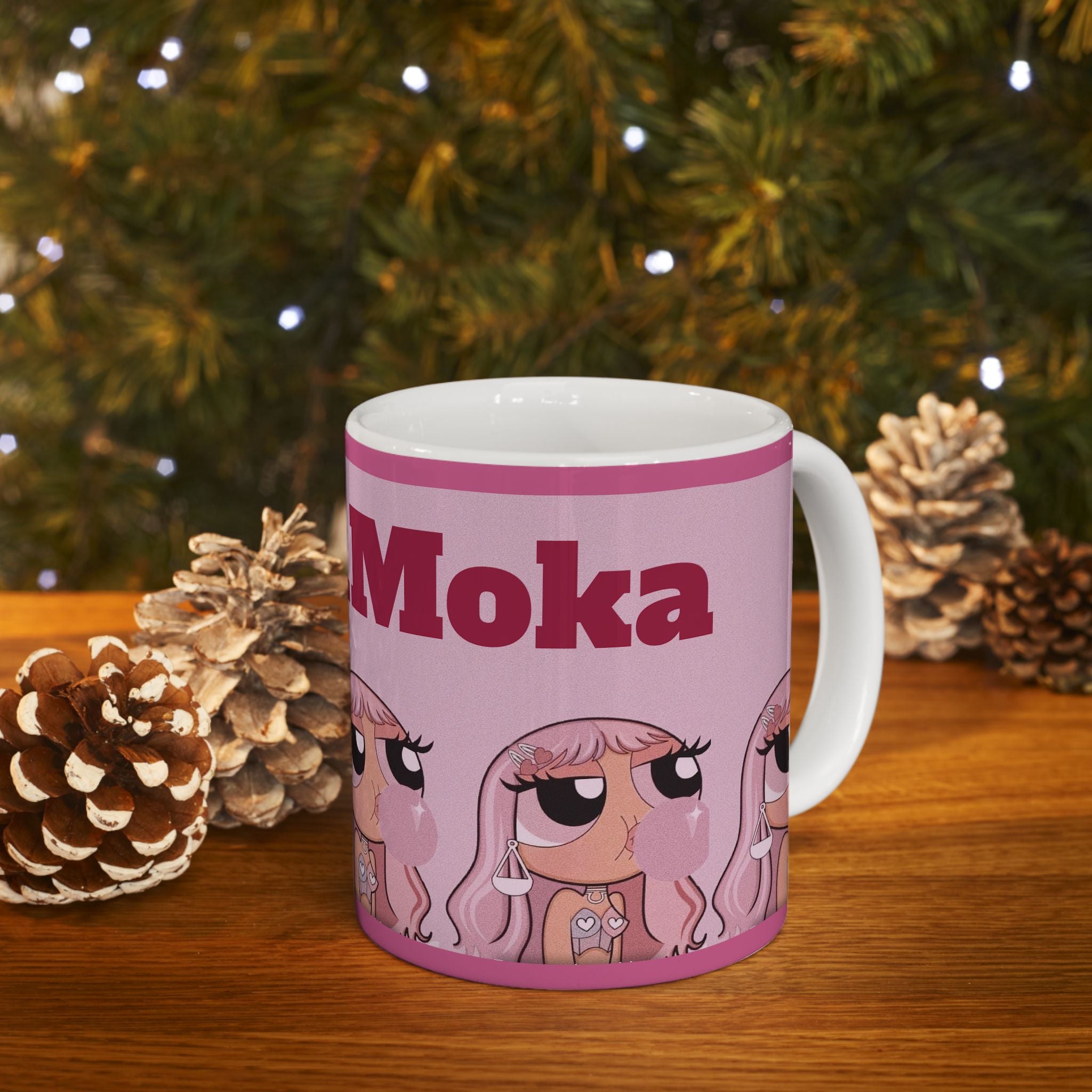 Pink Bubblegum Doll Mug | Ceramic Coffee Cup