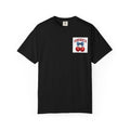 America Cherry Bow T-shirt | Patriotic Stars & Stripes Cherry Design