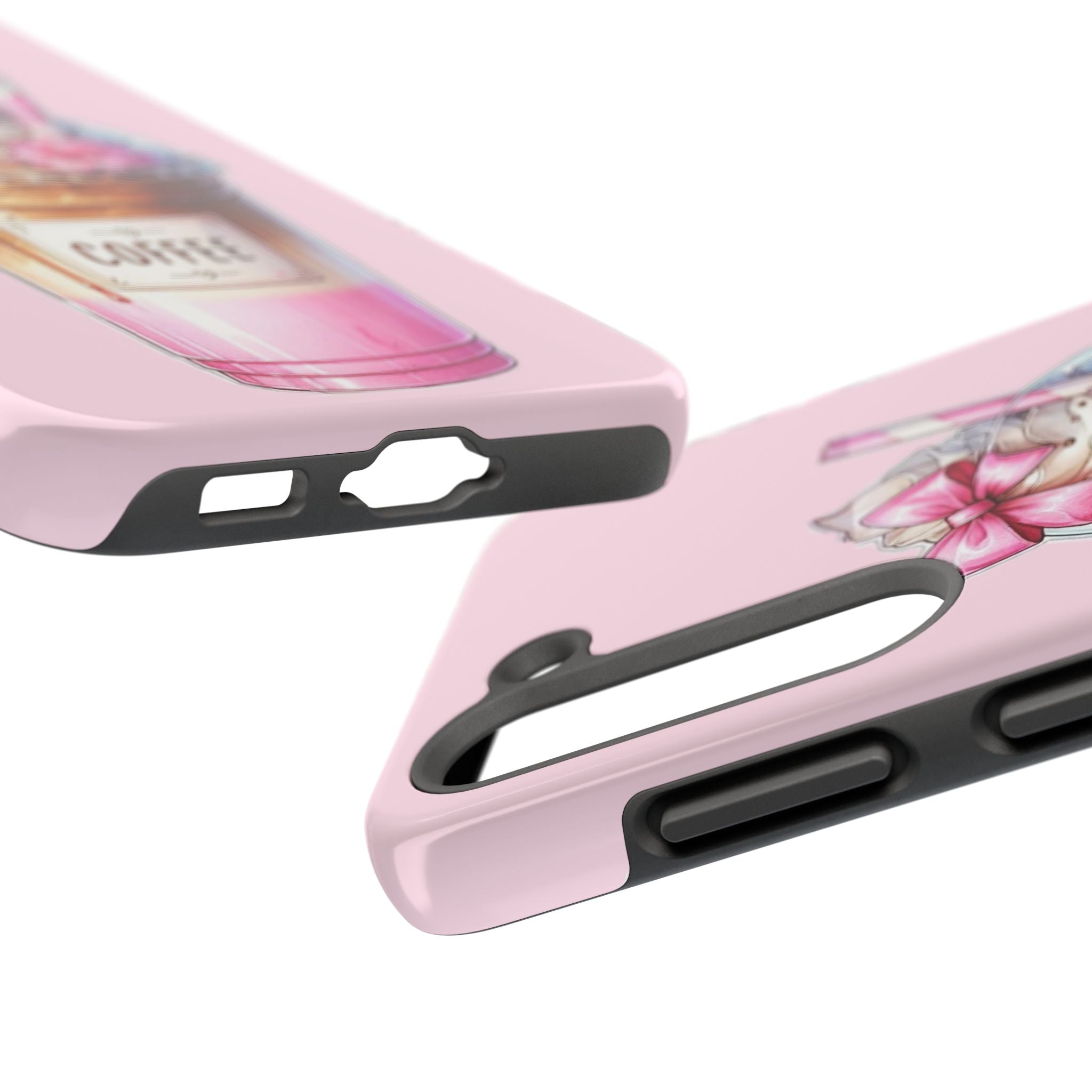 Cute Pink Coffee Phone Case — Kawaii Latte Tough Phone Case