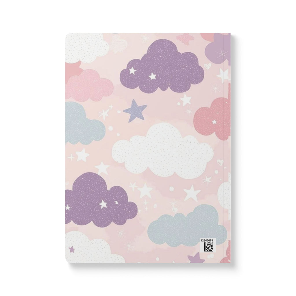 Pastel Cloud Pattern Softcover Journal | Stars & Clouds Notebook