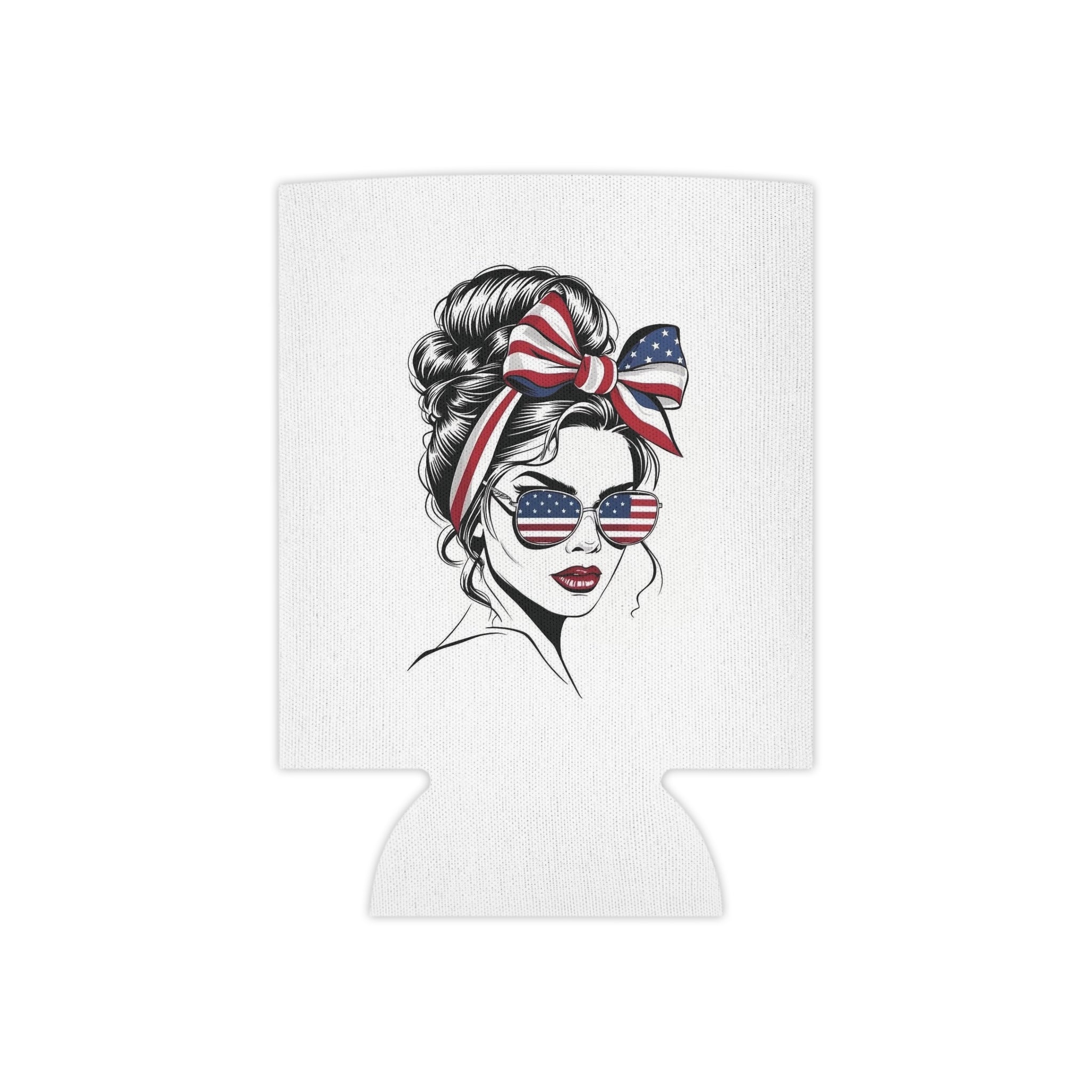 Patriotic USA Letters Can Cooler | American Flag Fireworks