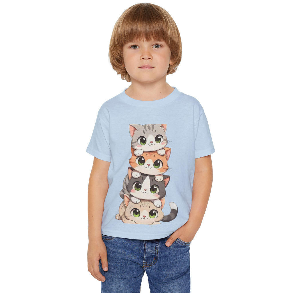 Stacked Cute Kittens Toddler T-shirt | Playful Cat Stack