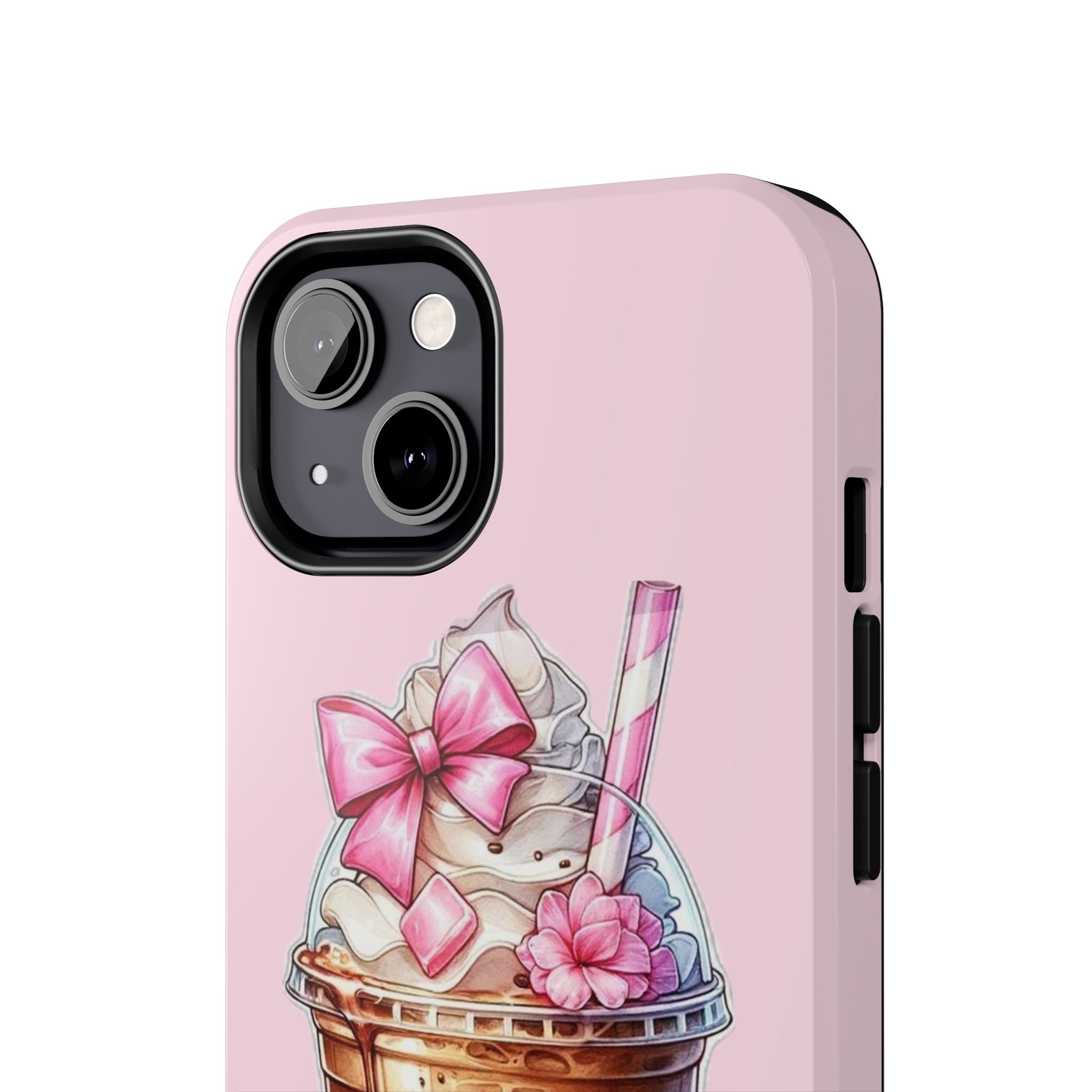Cute Pink Coffee Phone Case — Kawaii Latte Tough Phone Case
