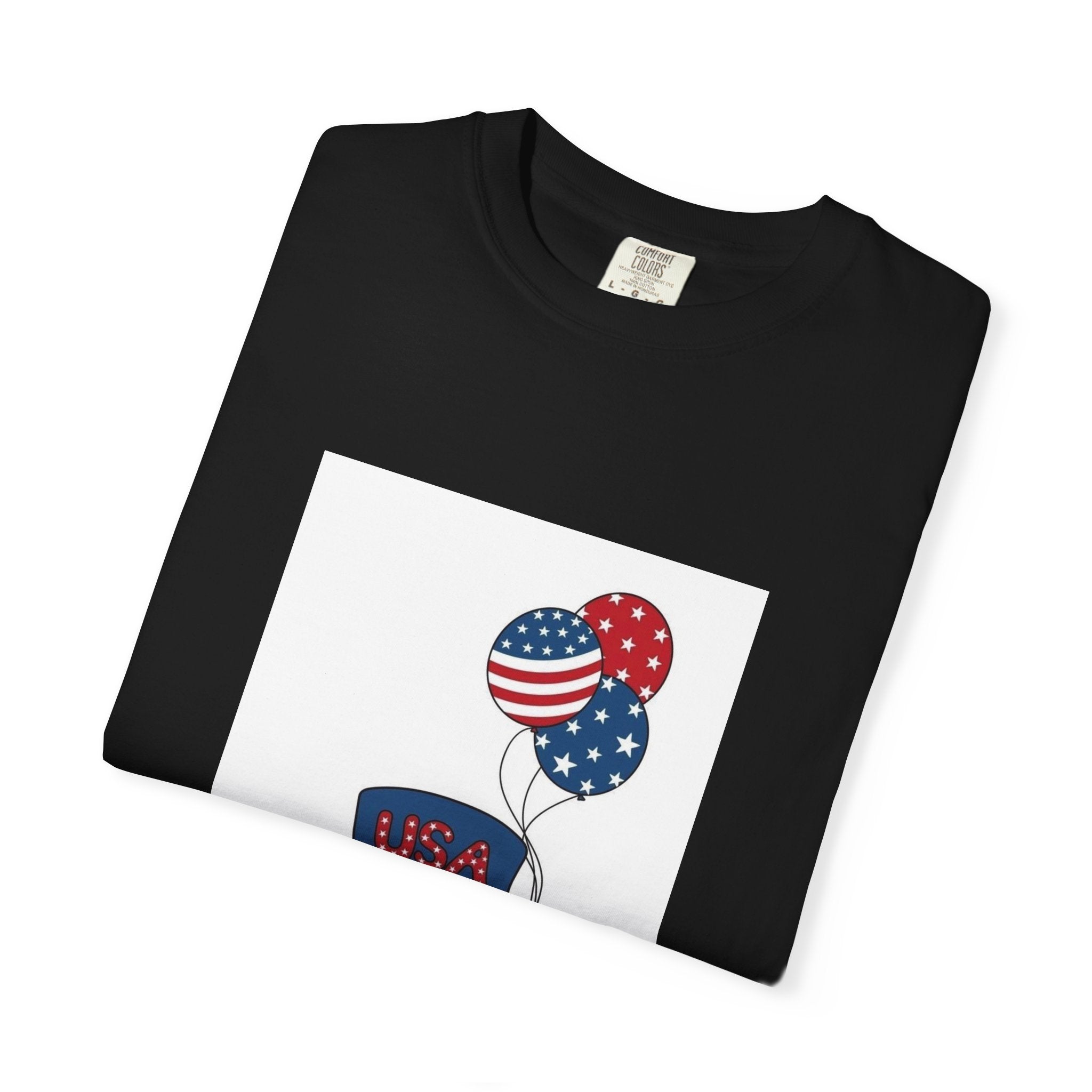 Patriotic Gnome with Balloons T-Shirt | Happy 4th of July USA Design